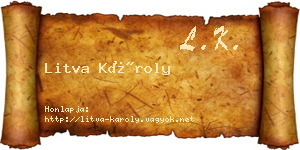 Litva Károly névjegykártya